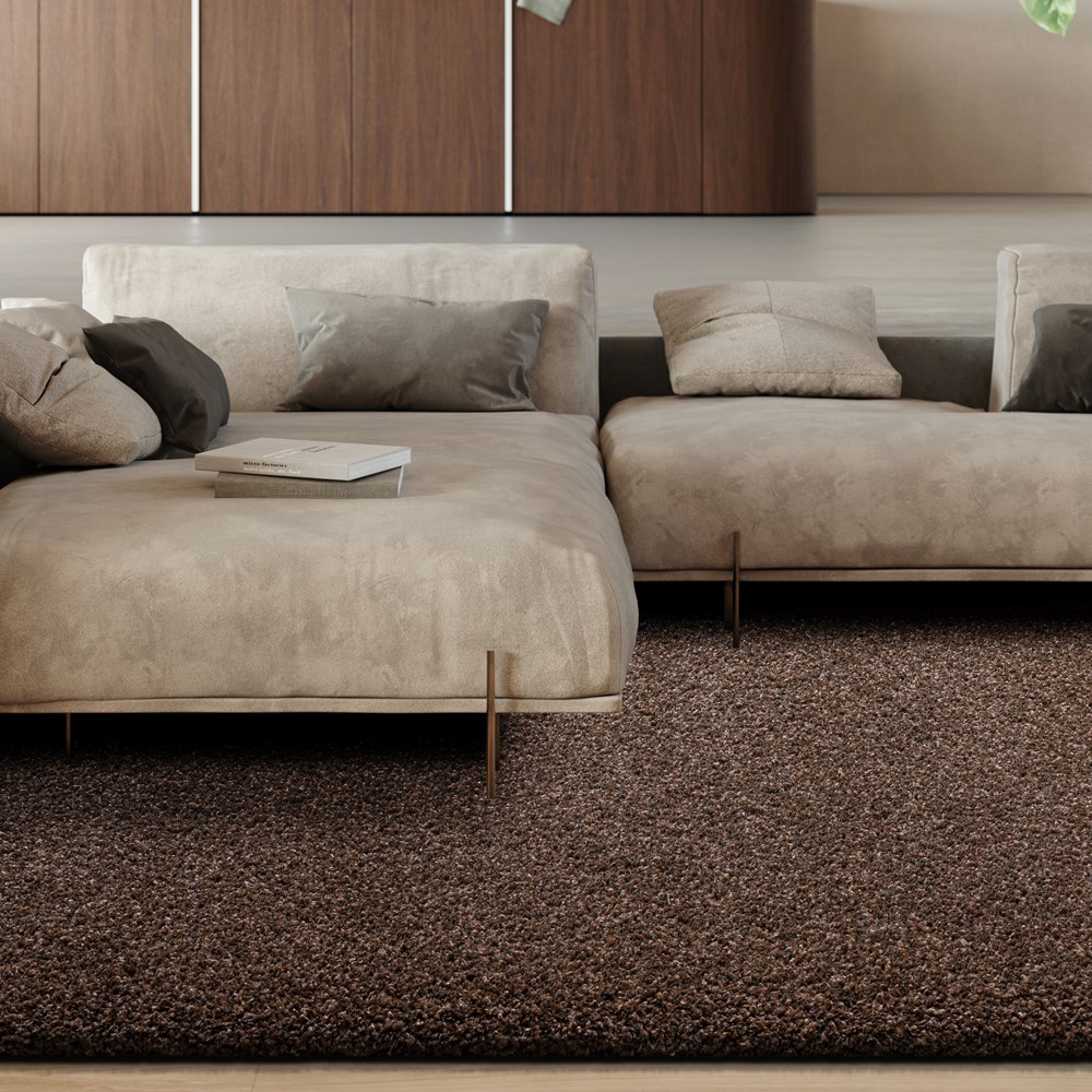 Twilight Speckled Shaggy Rugs 39001 8822 in Rusty Brown
